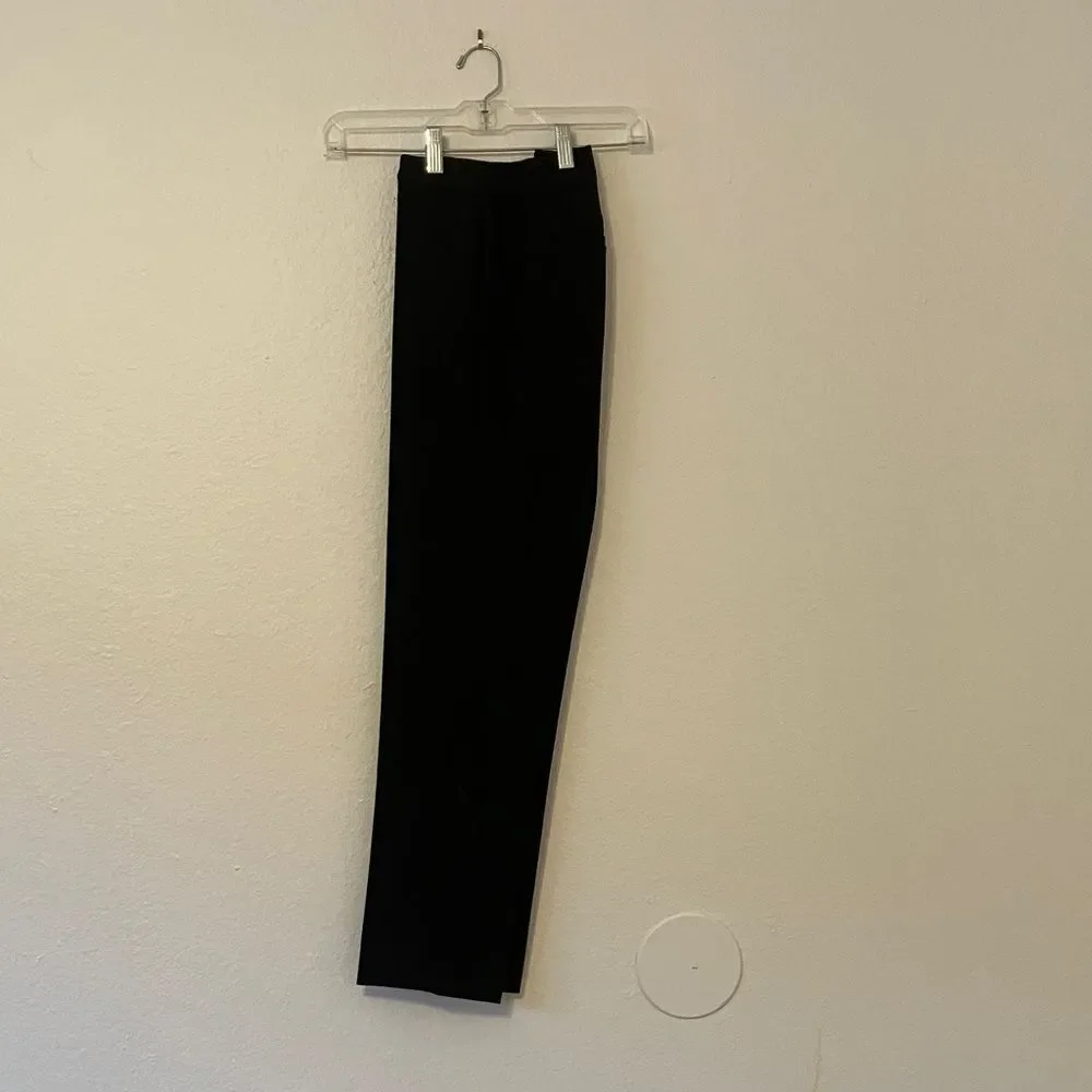 Black Talbots High-Waist Straight Pants
